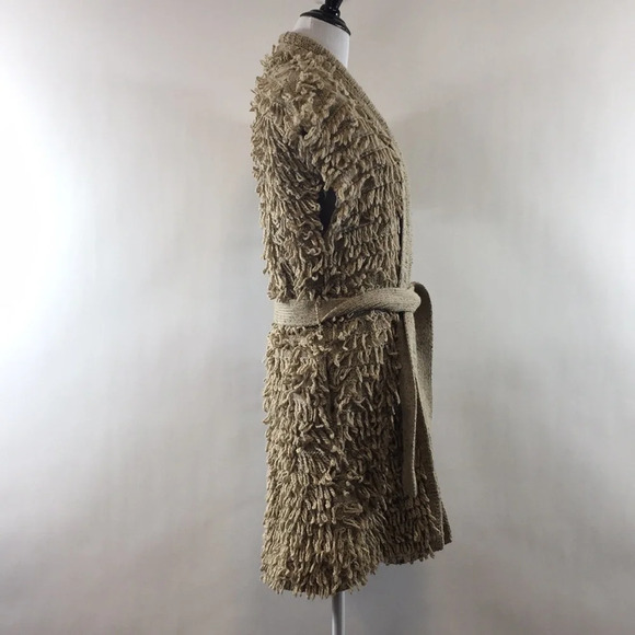 Good Hart Matilda Jane Parkway Vest Cardigan Sweater Womens Small Belted Shaggy - Picture 3 of 11